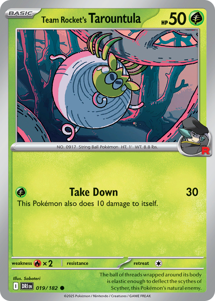 Team Rocket's Tarountula — SV10: Destined Rivals #019/182