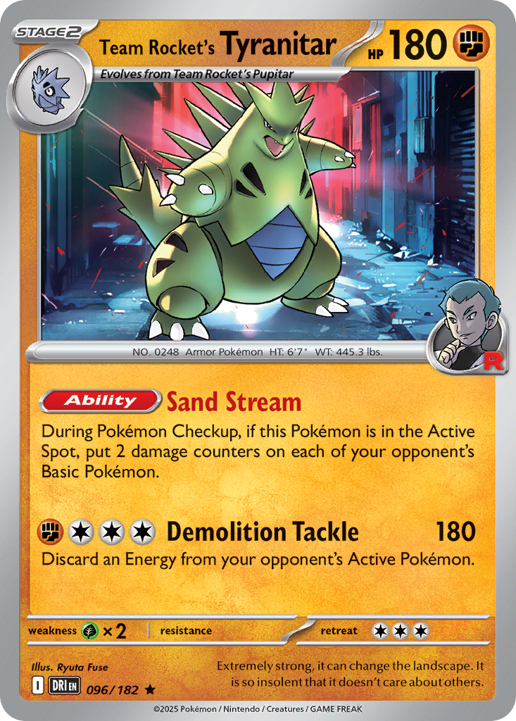 Team Rocket's Tyranitar — SV10: Destined Rivals #096/182