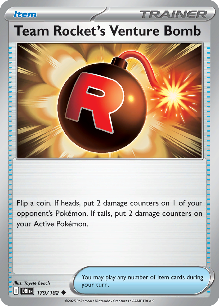 Team Rocket's Venture Bomb — SV10: Destined Rivals #179/182