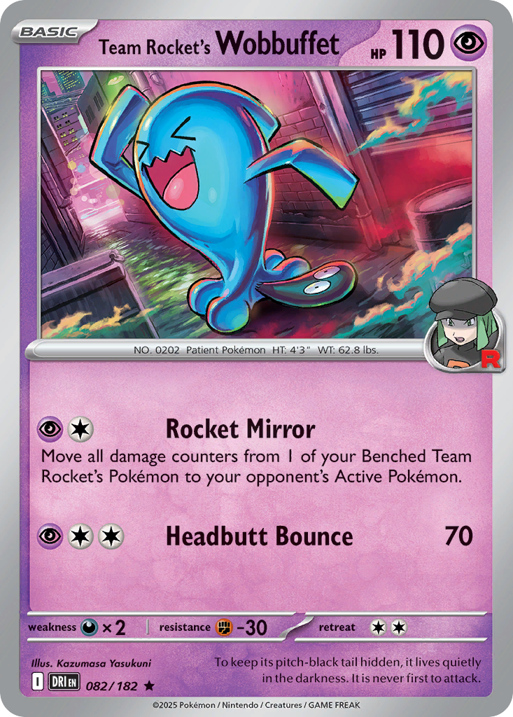 Team Rocket's Wobbuffet — SV10: Destined Rivals #082/182