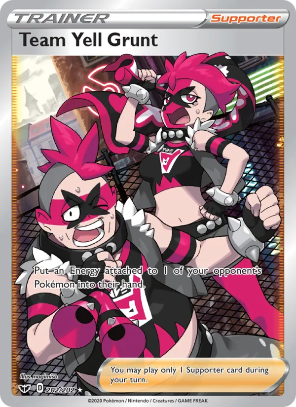 Team Yell Grunt (Full Art) — SWSH01: Sword & Shield Base Set #202/202