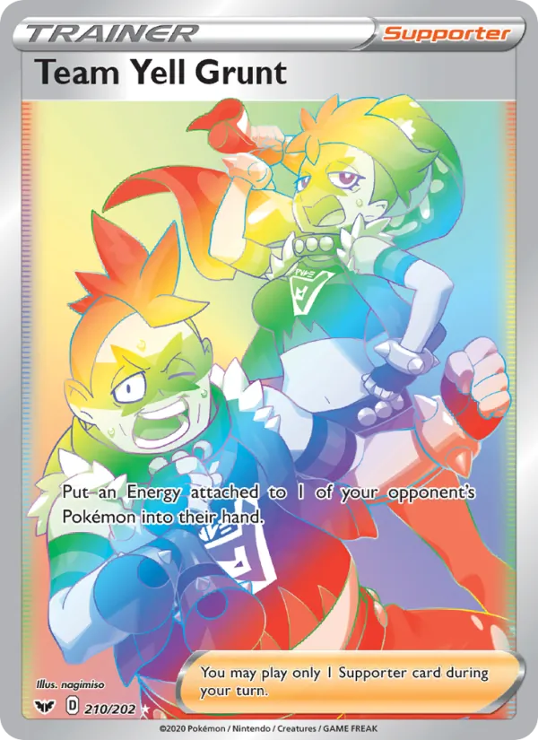 Team Yell Grunt (Secret) — SWSH01: Sword & Shield Base Set #210/202