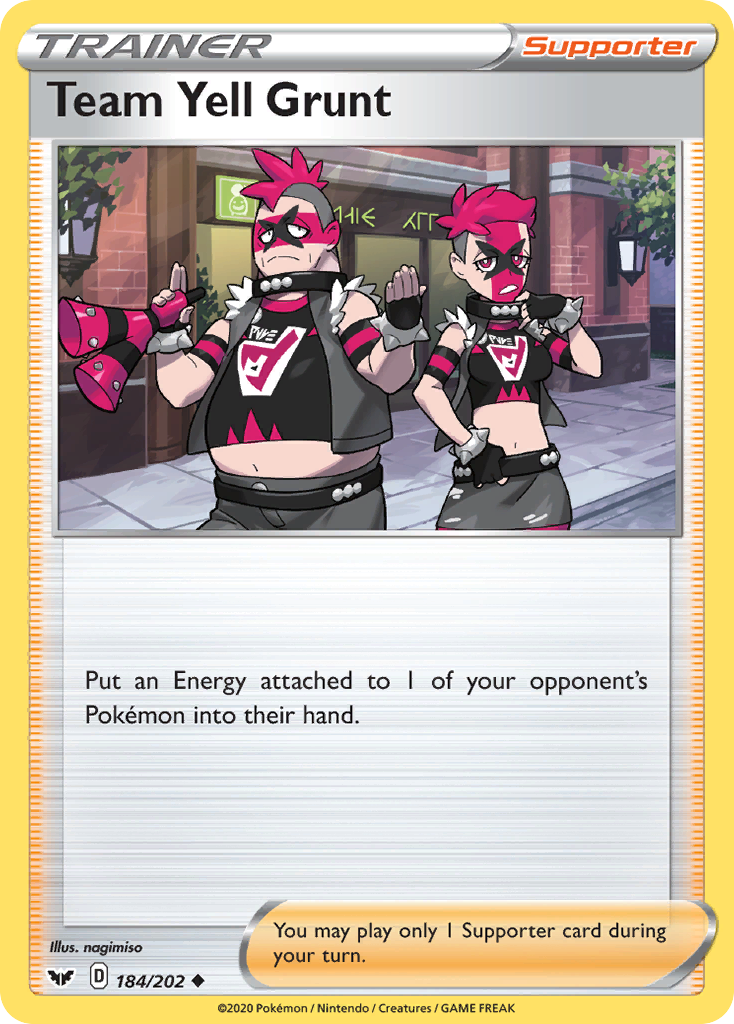 Team Yell Grunt — SWSH01: Sword & Shield Base Set #184/202