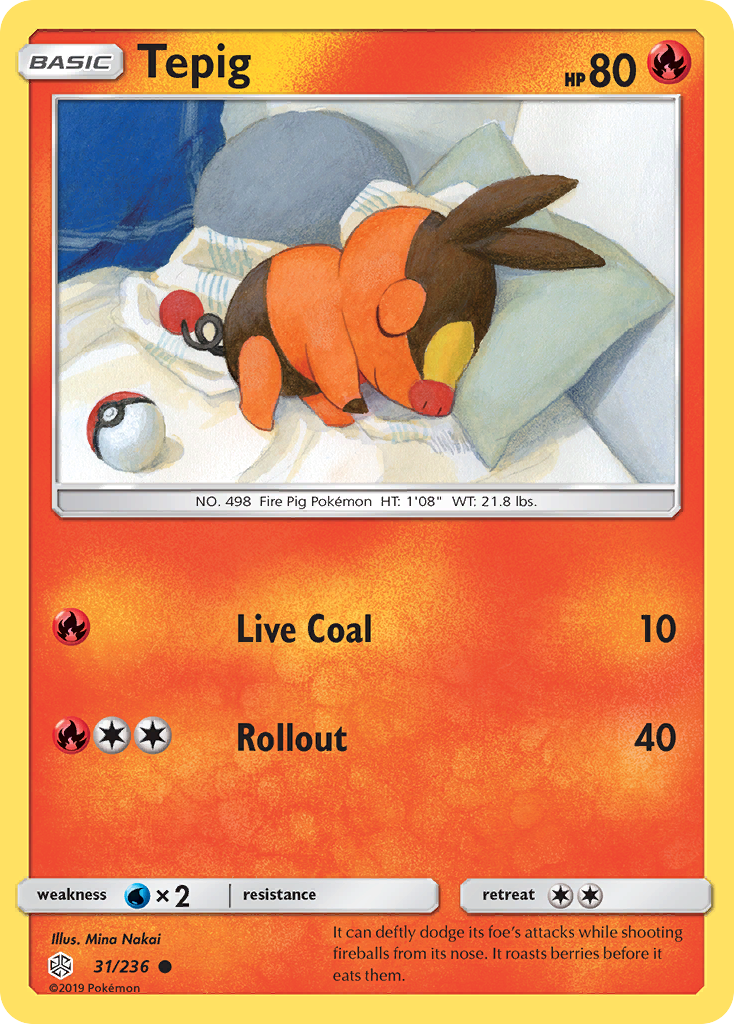 Tepig — SM - Cosmic Eclipse #31/236