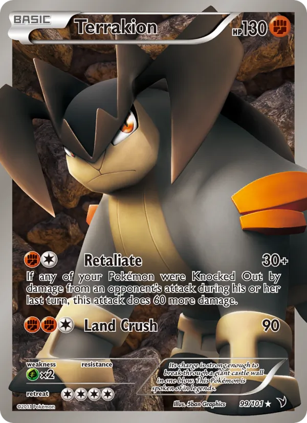 Terrakion (99 Full Art) — Noble Victories #99/101