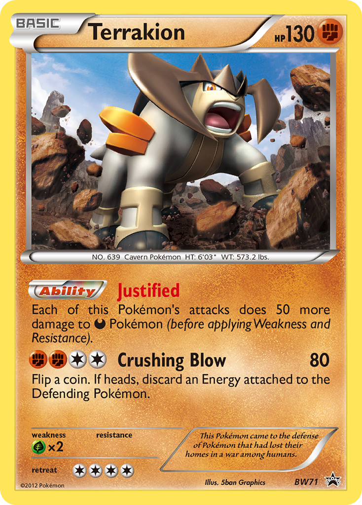 Terrakion — Black and White Promos #BW71