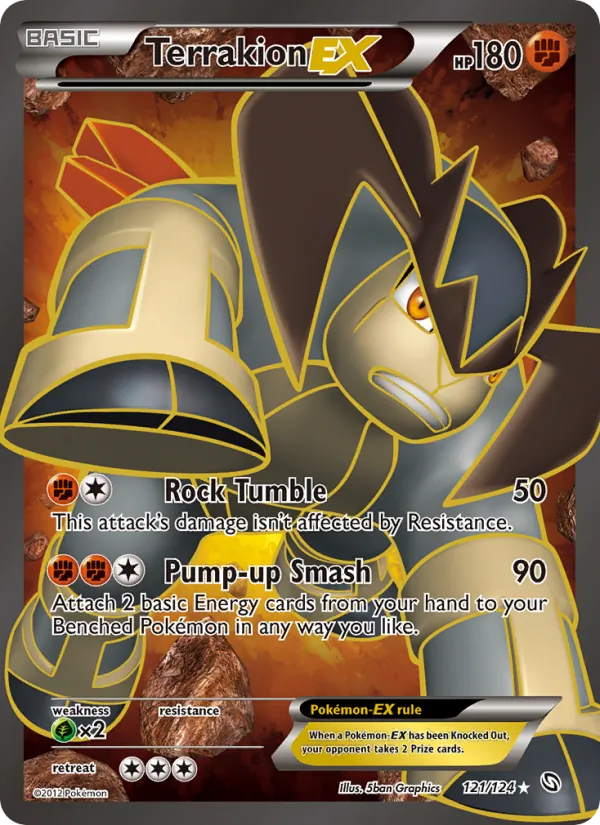Terrakion EX (121 Full Art) — Dragons Exalted #121/124