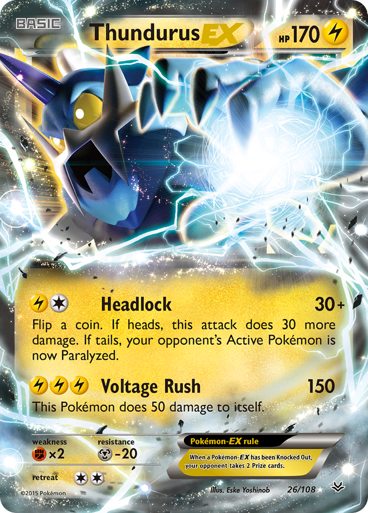 Thundurus EX — XY - Roaring Skies #26/108