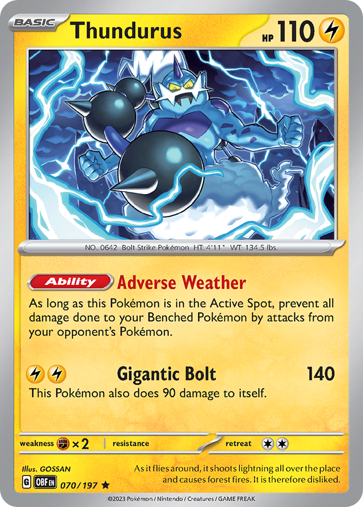 Thundurus — SV03: Obsidian Flames #070/197
