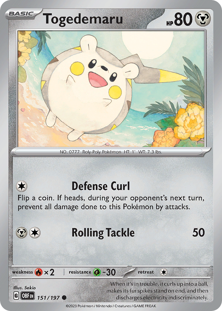 Togedemaru — SV03: Obsidian Flames #151/197