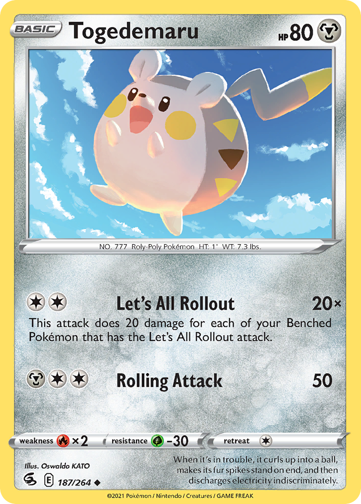 Togedemaru — SWSH08: Fusion Strike #187/264