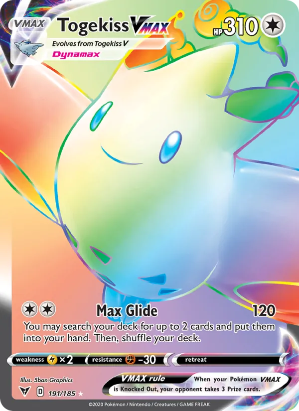 Togekiss VMAX (Secret) — SWSH04: Vivid Voltage #191/185