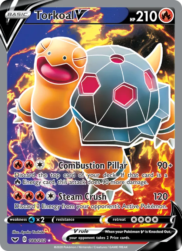 Torkoal V (Full Art) — SWSH01: Sword & Shield Base Set #188/202