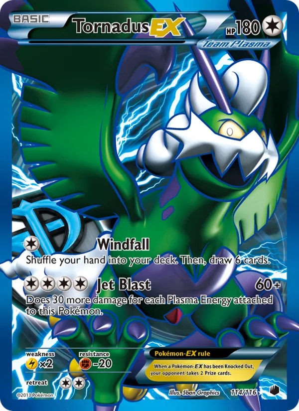 Tornadus EX (Team Plasma) (114 Full Art) — Plasma Freeze #114/116