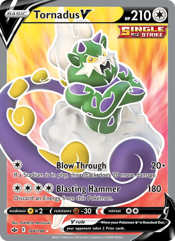 Tornadus V (Full Art) — SWSH06: Chilling Reign #184/198
