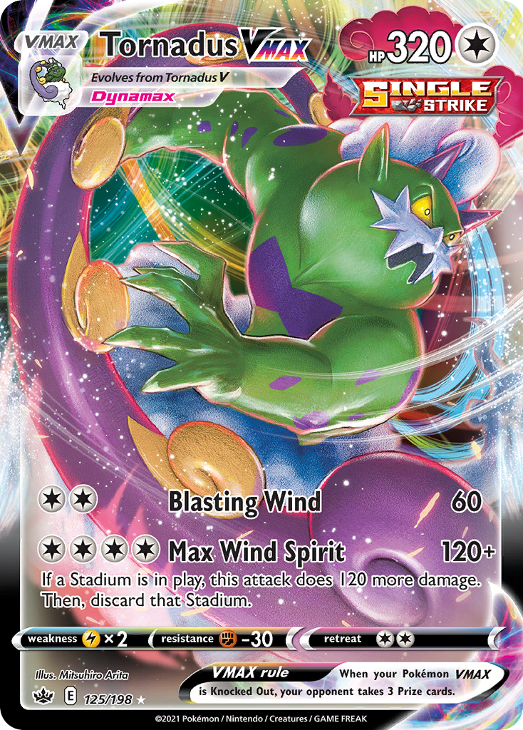 Tornadus VMAX — SWSH06: Chilling Reign #125/198