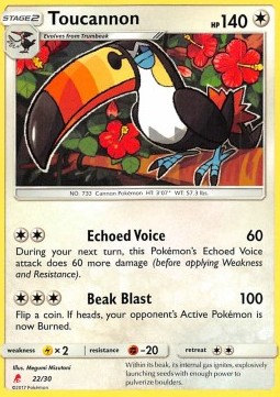 Toucannon — SM Trainer Kit: Lycanroc & Alolan Raichu #22/30