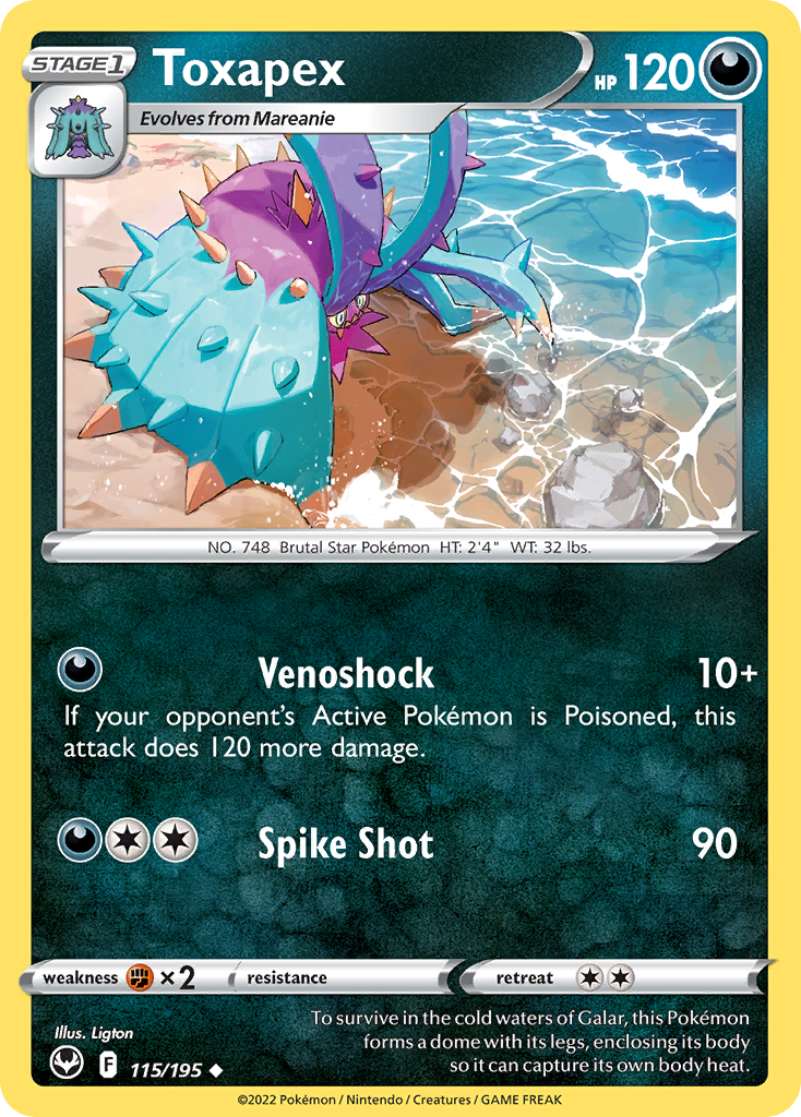 Toxapex — SWSH12: Silver Tempest #115/195