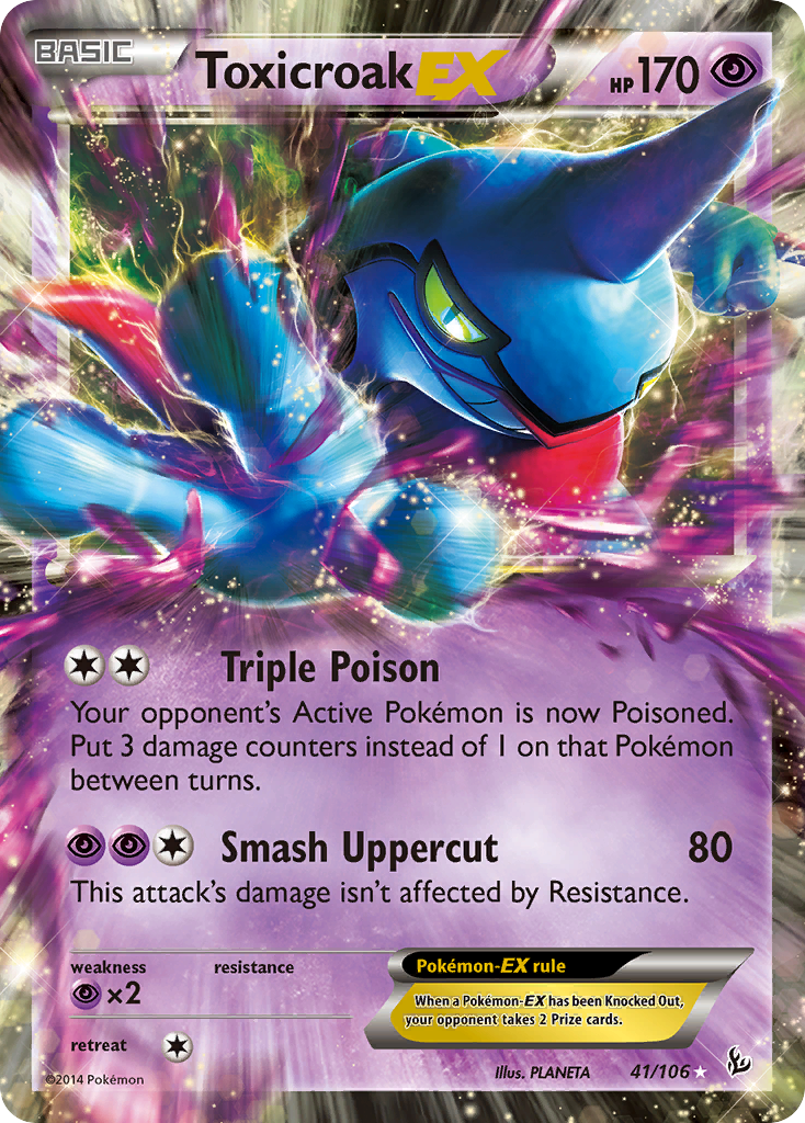 Toxicroak EX — XY - Flashfire #41/106