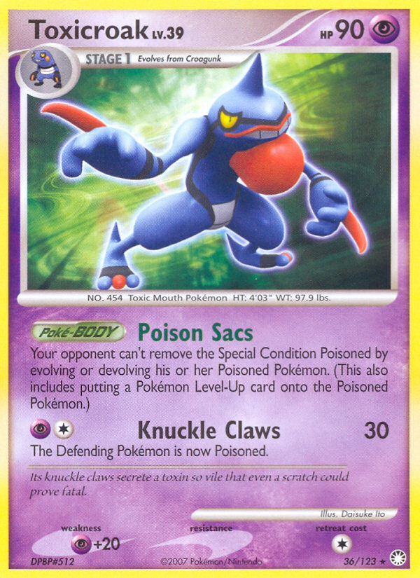 Toxicroak — Mysterious Treasures #36/123