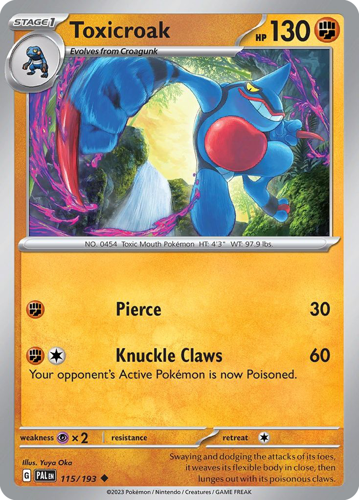 Toxicroak — SV02: Paldea Evolved #115/193