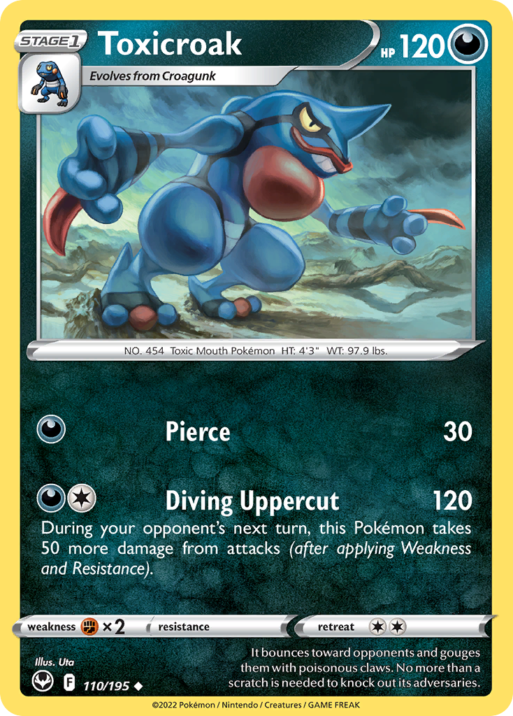 Toxicroak — SWSH12: Silver Tempest #110/195
