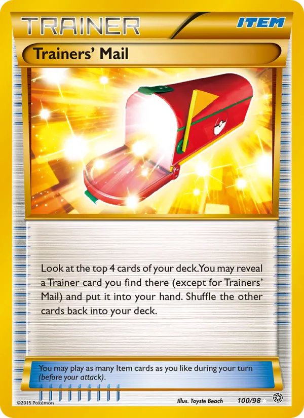 Trainers' Mail (Secret) — XY - Ancient Origins #100/98