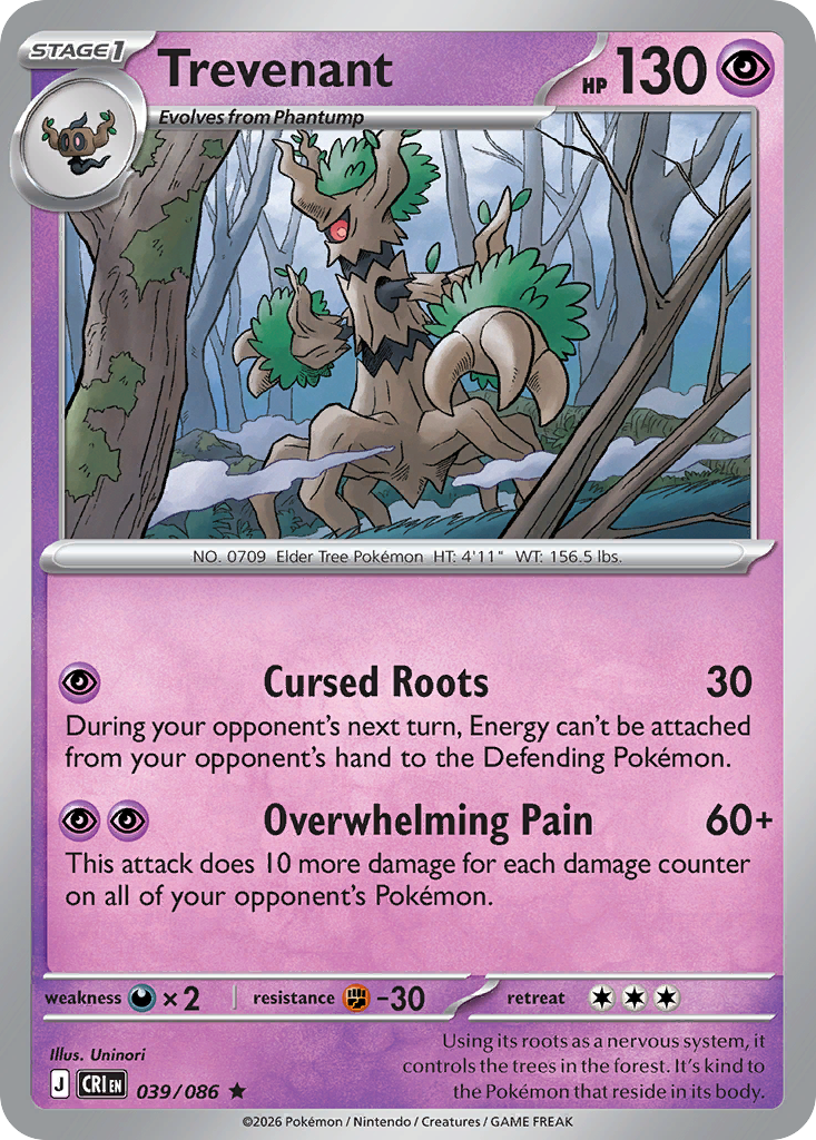 Trevenant — ME04: Chaos Rising #039/086