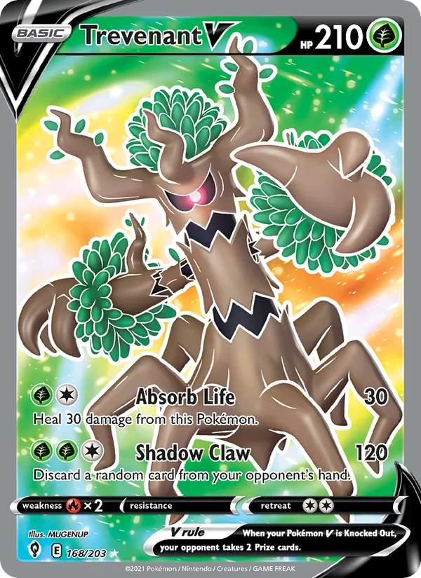 Trevenant V (Full Art) — SWSH07: Evolving Skies #168/203
