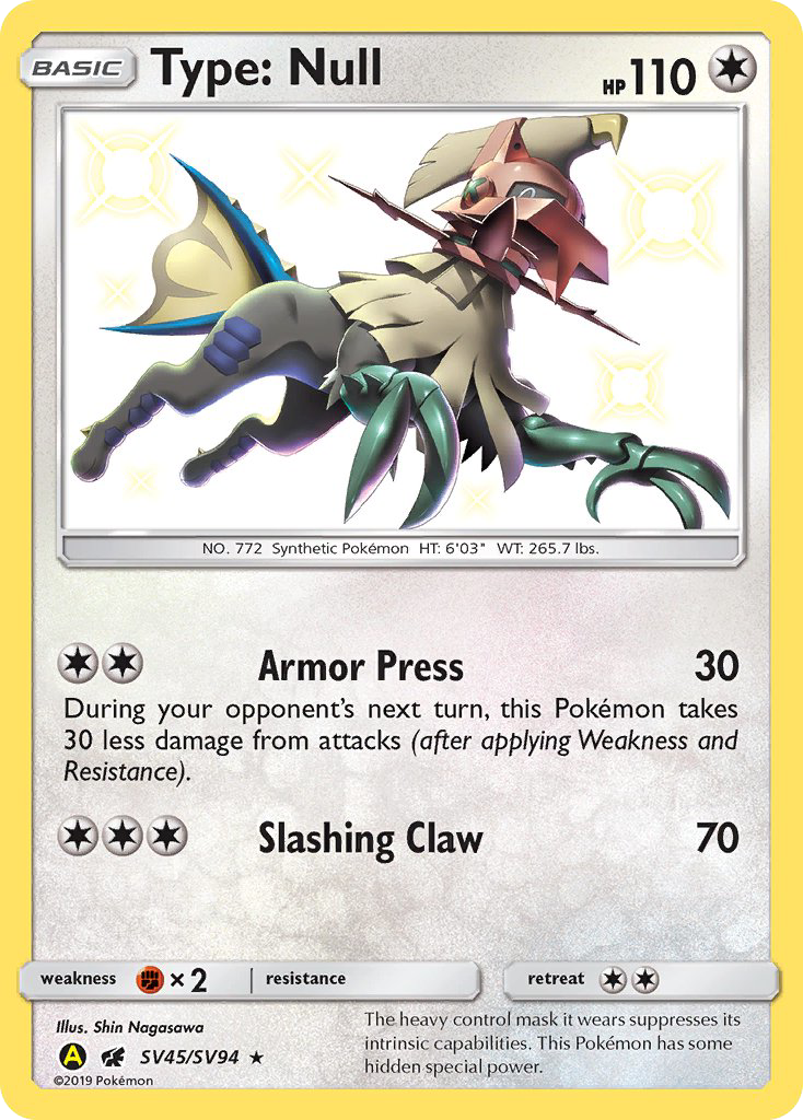 Type: Null — Hidden Fates: Shiny Vault #SV45/SV94