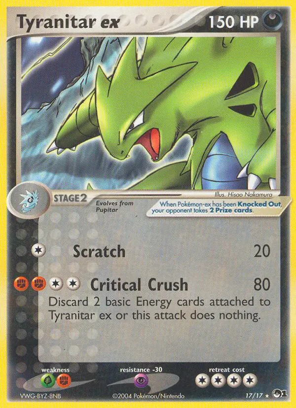 Tyranitar ex (Non-Holo) — POP Series 1 #017/017