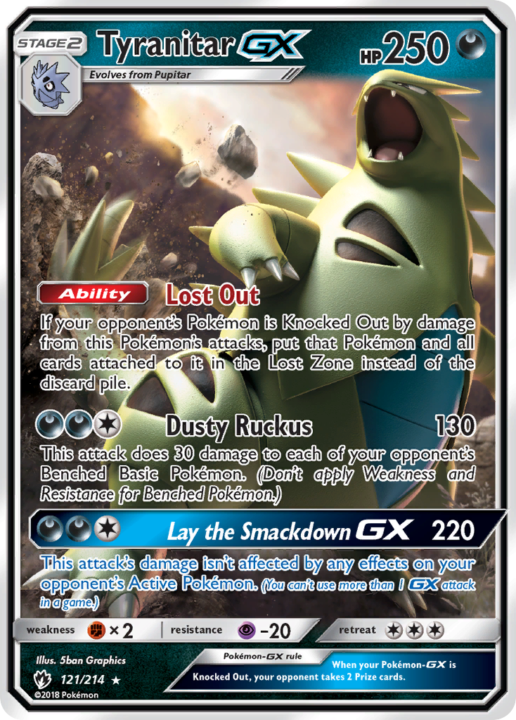 Tyranitar GX — SM - Lost Thunder #121/214