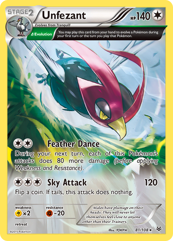 Unfezant (81 Delta) — XY - Roaring Skies #81/108