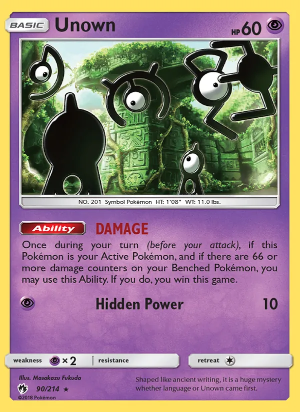 Unown (90) — SM - Lost Thunder #90/214