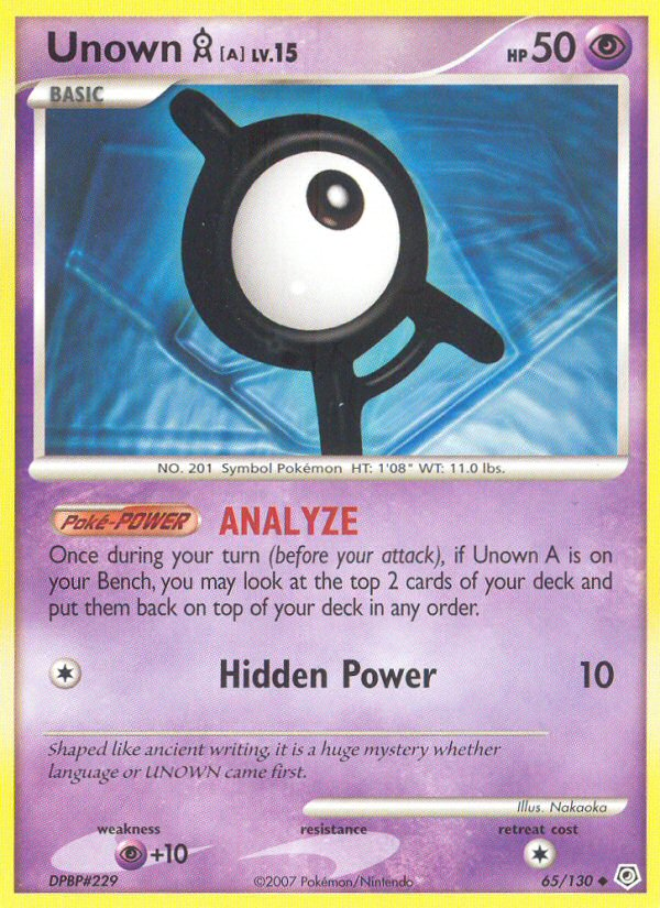 Unown [A] — Diamond and Pearl #65/130