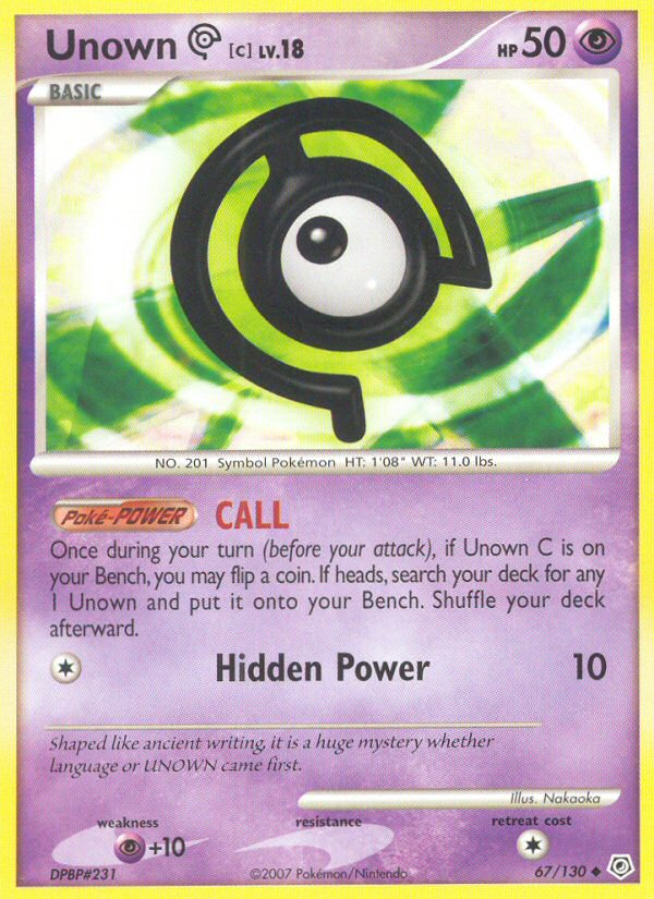 Unown [C] — Diamond and Pearl #67/130