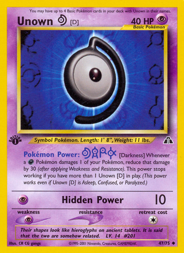 Unown [D] — Neo Discovery #47/75