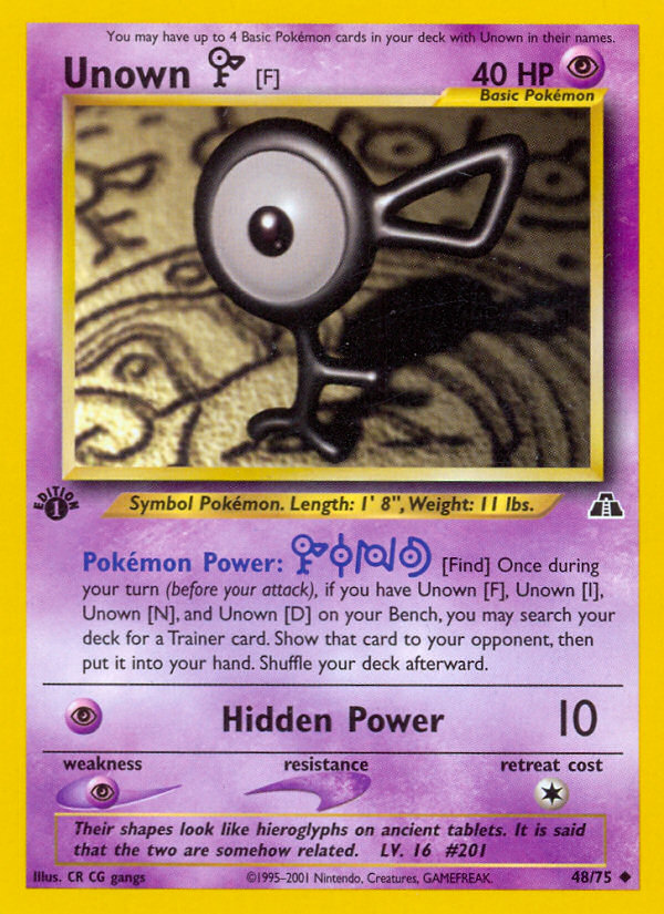 Unown [F] — Neo Discovery #48/75
