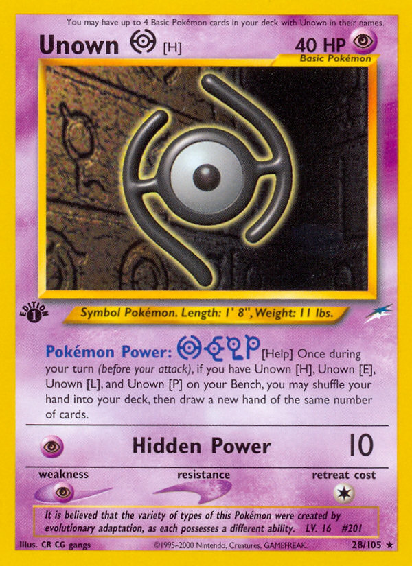 Unown [H] — Neo Destiny #028/105