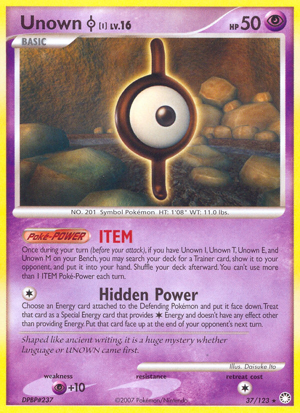 Unown [I] — Mysterious Treasures #37/123
