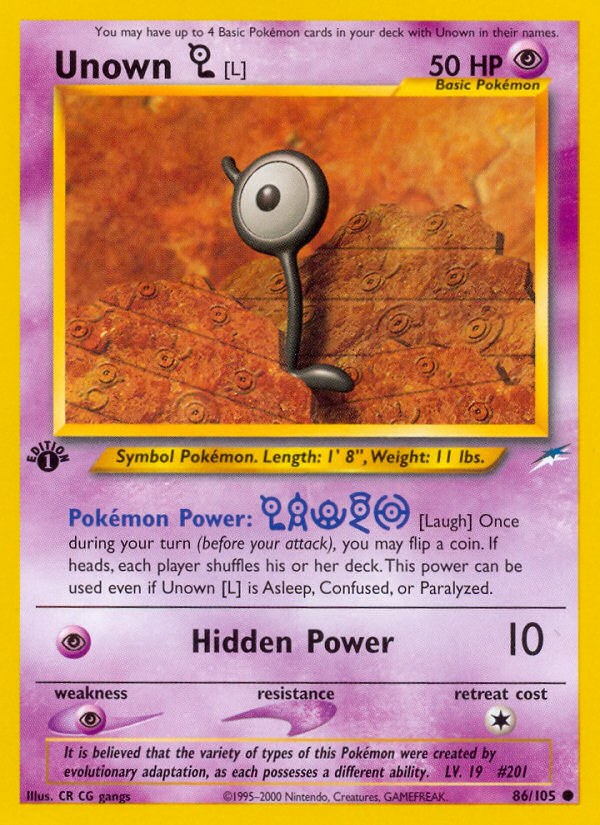 Unown [L] — Neo Destiny #086/105