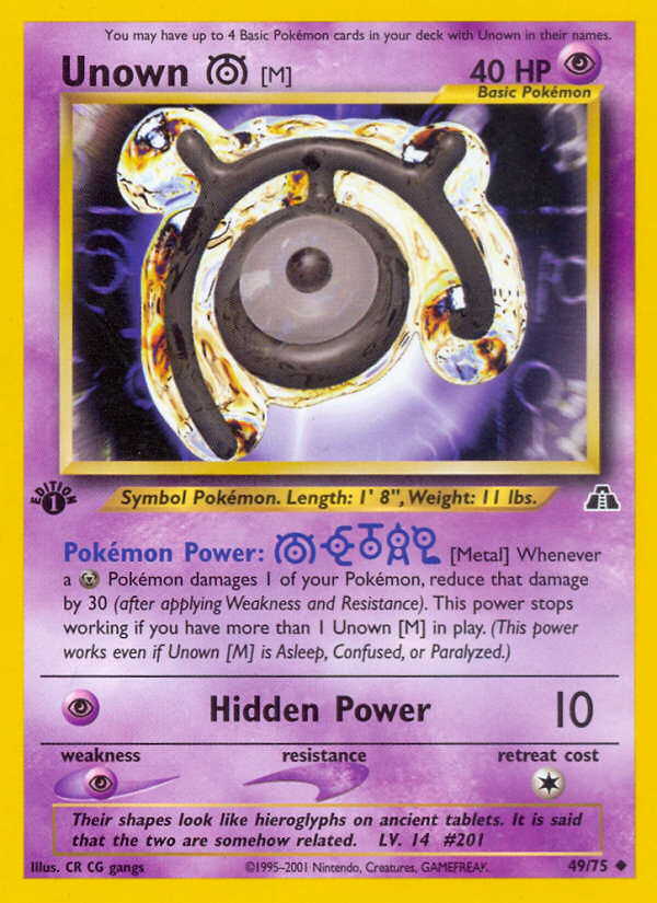 Unown [M] — Neo Discovery #49/75