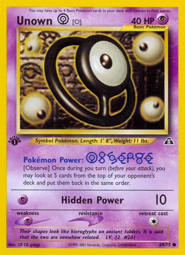 Unown [O] — Neo Discovery #69/75