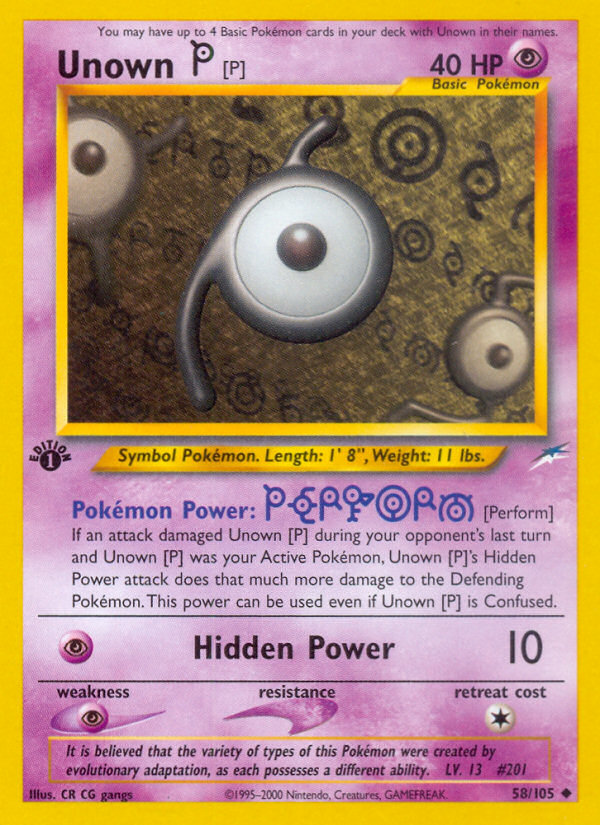 Unown [P] — Neo Destiny #058/105