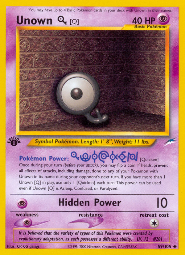 Unown [Q] — Neo Destiny #059/105