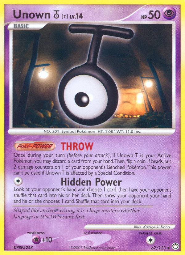 Unown [T] — Mysterious Treasures #67/123