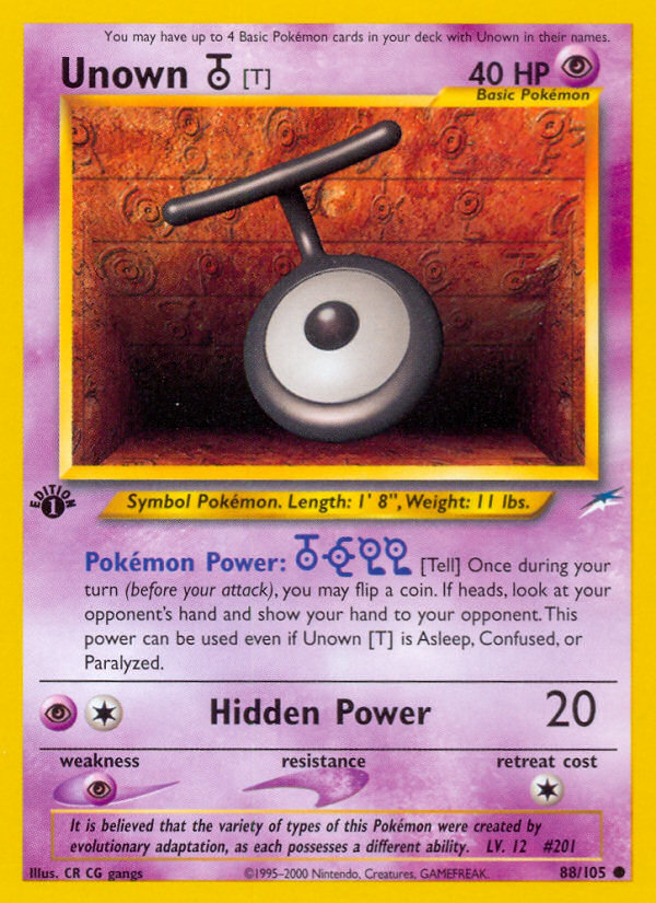 Unown [T] — Neo Destiny #088/105