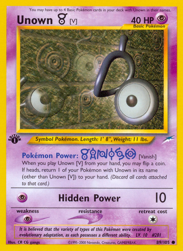 Unown [V] — Neo Destiny #089/105