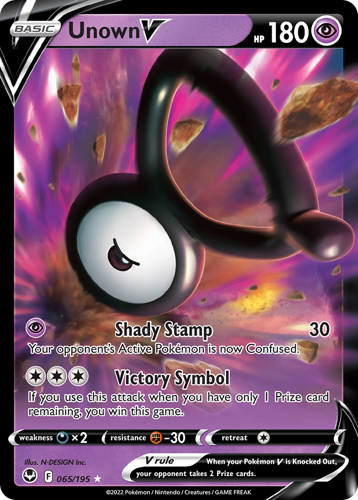 Unown V — SWSH12: Silver Tempest #065/195