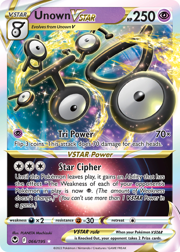 Unown VSTAR — SWSH12: Silver Tempest #066/195